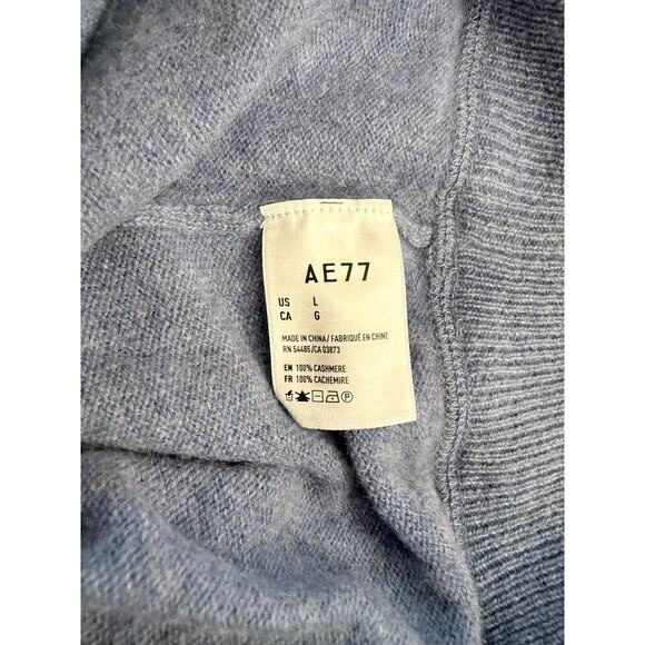 AE77 Sweater Women's Large Cashmere Crewneck Soft Luxury New American Eagle - Picture 8 of 8